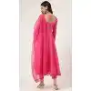 Pure Cotton Lace Work Designer Heavy Plus Size Readymade Anarkali Suit in Pink -9068185532