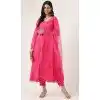Pure Cotton Lace Work Designer Heavy Plus Size Readymade Anarkali Suit in Pink -9068185532