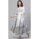 Pure Cotton Foliage Print Work Designer Readymade Salwar Suit in Grey -9088185634