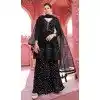 Georgette Embroidery Work Designer Wear Plus Size Salwar Suit in Black -9109185708