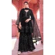 Georgette Embroidery Work Designer Wear Salwar Suit in Black -9109185708