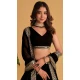 Georgette Embroidery Work Designer Wear Lehenga Choli in Black -9125185817