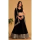 Georgette Embroidery Work Designer Wear Lehenga Choli in Black -9125185817