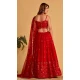Red Georgette Embroidery Work Designer Wear Lehenga Choli -9125185819