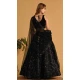 Black Organza Net Embroidery Work Designer Wear Lehenga Choli -9125185820