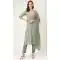 Printed Work Chanderi Trendy Readymade Salwar Suit in Green -9154185984