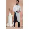Dhupion Silk Designer Wear Plus Size Kurta Pajama for Men in White Color -9132185850