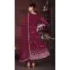 Georgette Embroidery Work Plus Size Anarkali Style Salwar Suit in Dark Pink -9176186136