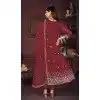 Georgette Embroidery Work Plus Size Anarkali Style Salwar Suit in Maroon -9176186137