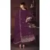 Georgette Embroidery Work Plus Size Anarkali Style Salwar Suit in Purple -9176186138