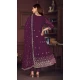 Georgette Embroidery Work Anarkali Style Salwar Suit in Purple -9176186138