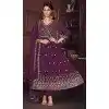 Georgette Embroidery Work Plus Size Anarkali Style Salwar Suit in Purple -9176186138