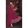 Embroidery Work Georgette Plus Size Women Anarkali Suit in Dark Pink -9178186143