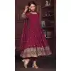 Embroidery Work Georgette Plus Size Women Anarkali Suit in Dark Pink -9178186143
