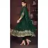 Embroidery Work Georgette Plus Size Women Anarkali Suit in Green -9178186144