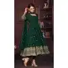 Embroidery Work Georgette Plus Size Women Anarkali Suit in Green -9178186144