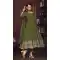Embroidery Work Georgette Women Anarkali Suit in Mendi Green -9178186145