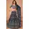 Faux Georgette Embroidery Work Blue Navratri Chaniya Choli -143007882
