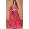 Faux Georgette Embroidery Work Pink Navratri Chaniya Choli -143007883