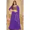 Georgette Embroidery Work Purple Navratri Lehenga Choli -143698288