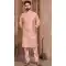 Heavy Banglori Silk Embroidery Work Kurta Pajama With Jacket in Peach -9209186263
