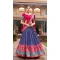 Tussar Silk Patola Work Stunning Navratri Lehenga Choli in Blue -9221186300