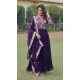 Faux Georgette Print Work Party Wear Readymade Gown in Purple -9225186315