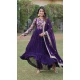 Faux Georgette Print Work Party Wear Readymade Gown in Purple -9225186315