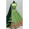 Pista Green Dola Silk Embroidery Diamond Work Bridal Lehenga Choli -133281903