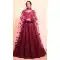 Soft Net Embroidery Work Designer Lehenga Choli in Magenta -137994974