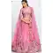Embroidery Work Silk Chiffon Designer Wear Lehenga Choli In Pink -138885497