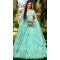 Thread Embroidery Work Soft Net Traditional Lehenga Choli In Blue -138905506