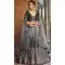 Chinon Embroidery Work Party Wear Women Lehenga Choli in Black -138935523