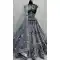 Embroidery Work Velvet Heavy Bridal Wedding Lehenga Choli in Grey -140466428