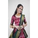Lichi Silk Weaving Work Indian Traditional Lehenga Choli In Maroon -9239186358