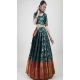 Lichi Silk Weaving Work Indian Traditional Lehenga Choli In Green -9239186359