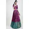 Lichi Silk Weaving Work Indian Traditional Plus Size Lehenga Choli In Wine -9239186360