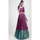 Lichi Silk Weaving Work Indian Traditional Lehenga Choli In Wine -9239186360
