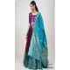 Lichi Silk Weaving Work Indian Traditional Lehenga Choli In Wine -9239186360