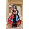 Plus Size Viscose Rayon Mirror Work Navratri Special Chaniya choli In Sky Blue -144929091