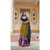 Plus Size Viscose Rayon Mirror Work Navratri Special Chaniya choli In Fluorescent Green -144929094