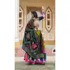Plus Size Viscose Rayon Mirror Work Navratri Special Chaniya choli In Fluorescent Green -144929094