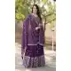 Faux Georgette Sequins Work Traditional Wear Lehenga Choli In Navy Blue -144999132