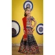 Cotton Bandhani Printed Work Navratri Chaniya Choli For Girls In Black -145169221
