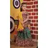 Cotton Bandhani Printed Work Navratri Chaniya Choli For Girls In Green -145169222