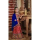 Cotton Bandhani Printed Work Navratri Chaniya Choli For Girls In Red -145169223