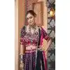 Black Viscose Rayon Designer Mirror Work Plus Size Navratri Chaniya Choli -145279296