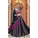 Black Viscose Rayon Designer Mirror Work Navratri Chaniya Choli -145279296