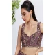 Chiffon Embroidery Work Sangeet Ceremony Lehenga Choli In Rose Gold -145409363