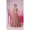 Net Embroidery Work Sangeet Ceremony Lehenga Choli In Rose Gold -145409366